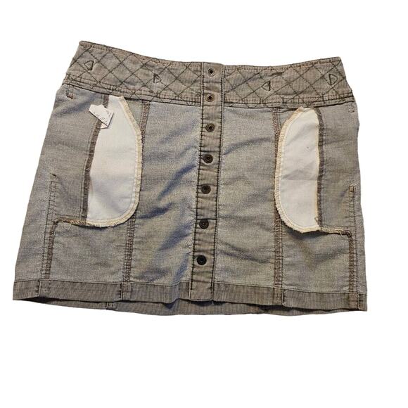 Gap Corduroy Mini Skirt Women's Snap Front Cotton Blend Ribbed Size 12 - Picture 9 of 10